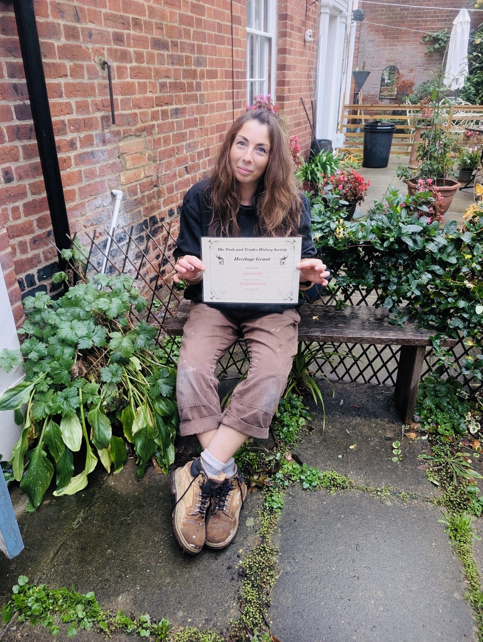 Hannah with Certificate