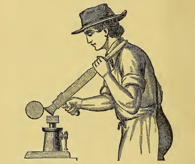 heel tool in use on lathe