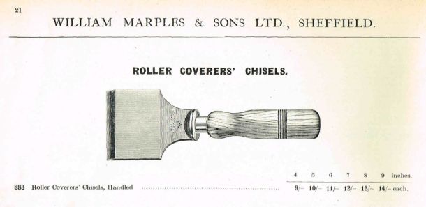 Roller Coverer's Chisel